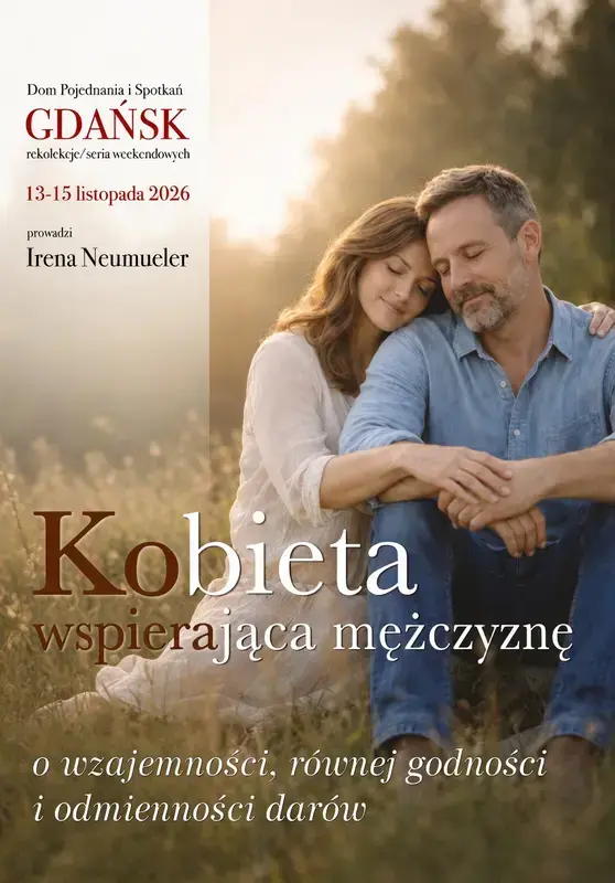 Kobieta wspierająca mężczyznę.