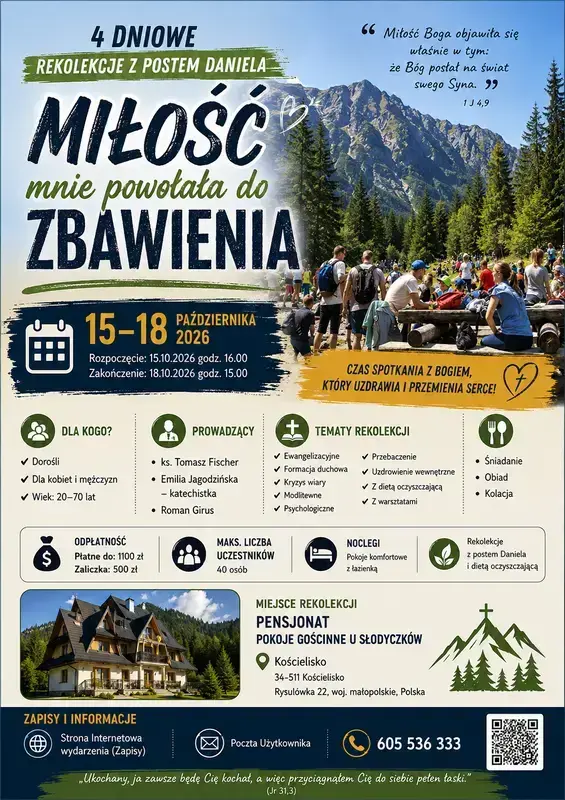 4 DNIOWE REKOLEKCJE Z POSTEM DANIELA