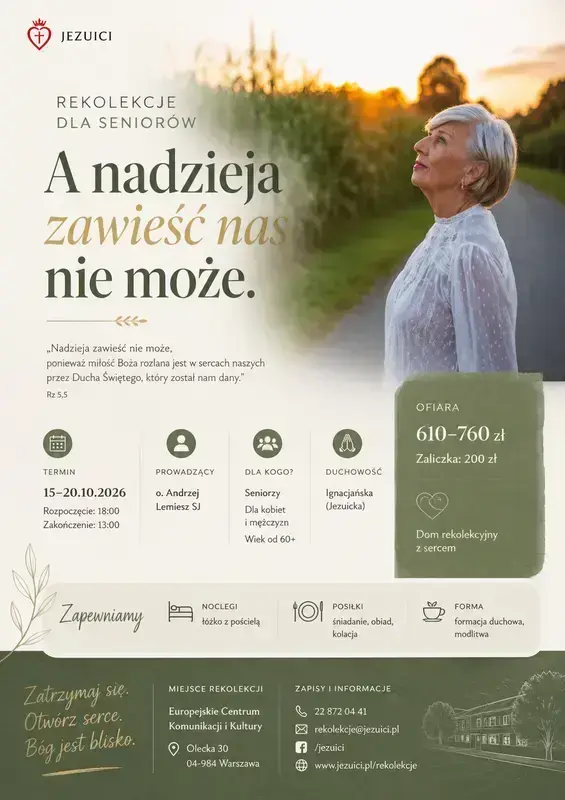 Rekolekcje dla seniorów "A nadzieja zawieść nas nie może."