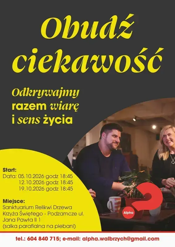 Kurs Alpha „Obudź ciekawość – Odkrywajmy razem wiarę i sens życia"